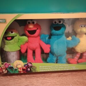Sesame Street Plush Toy Set - Red, Blue, Green, Yellow